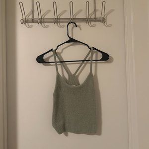 Pacsun LA Hearts Green Fuzzy Tank Top XS